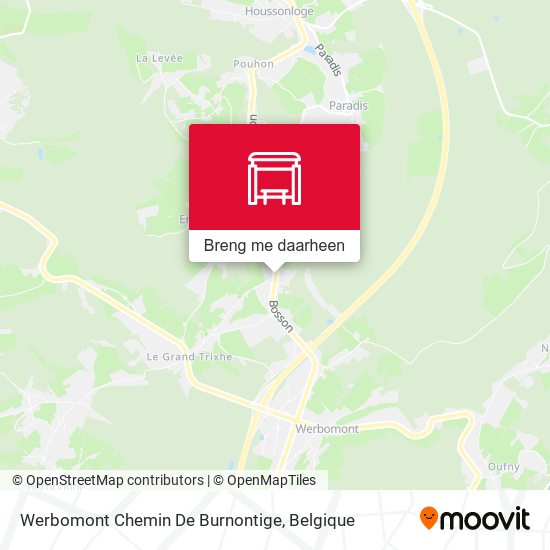 Werbomont Chemin De Burnontige kaart