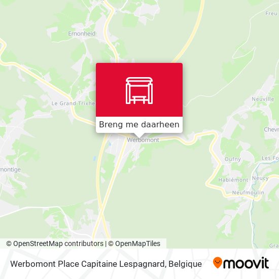 Werbomont Place Capitaine Lespagnard kaart