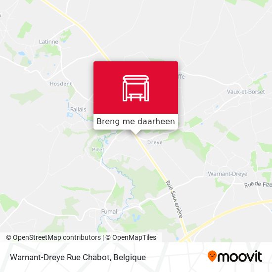 Warnant-Dreye Rue Chabot kaart