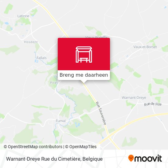 Warnant-Dreye Rue du Cimetière kaart