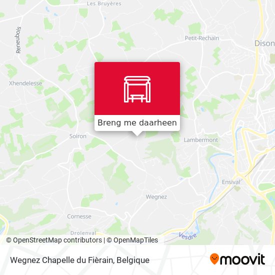 Wegnez Chapelle du Fièrain kaart