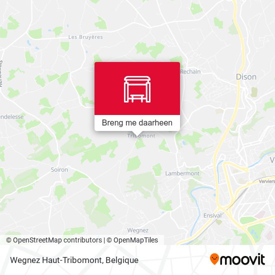 Wegnez Haut-Tribomont kaart