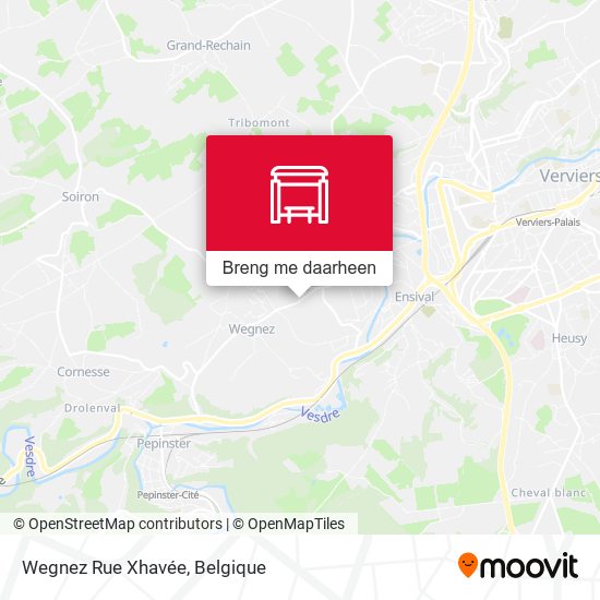 Wegnez Rue Xhavée kaart