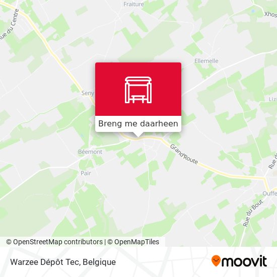Warzee Dépôt Tec kaart