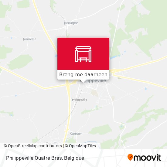 Philippeville Quatre Bras kaart