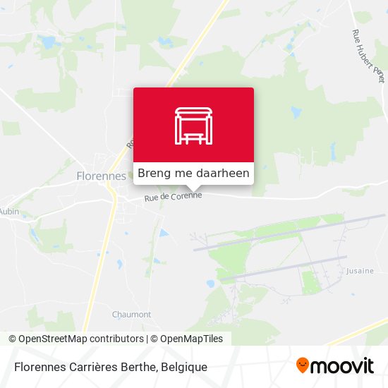 Florennes Carrières Berthe kaart