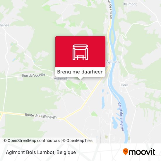 Agimont Bois Lambot kaart