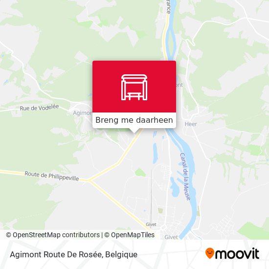 Agimont Route De Rosée kaart