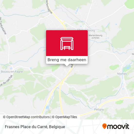 Frasnes Place du Carré kaart