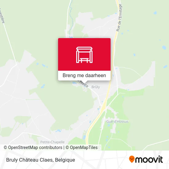 Bruly Château Claes kaart
