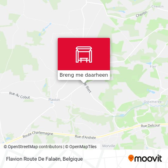 Flavion Route De Falaën kaart