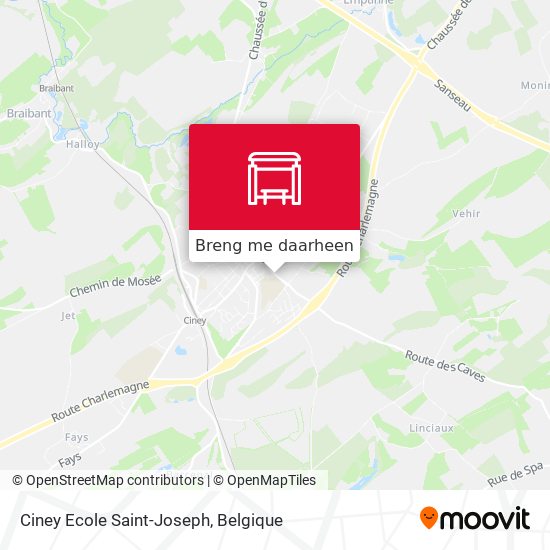 Ciney Ecole Saint-Joseph kaart