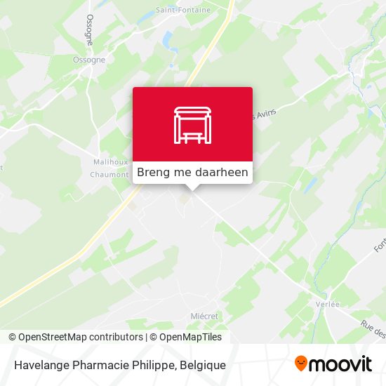 Havelange Pharmacie Philippe kaart