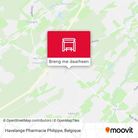 Havelange Pharmacie Philippe kaart