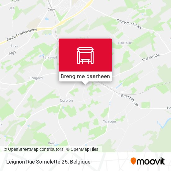 Leignon Rue Somelette 25 kaart