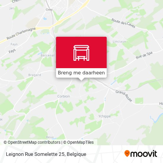 Leignon Rue Somelette 25 kaart