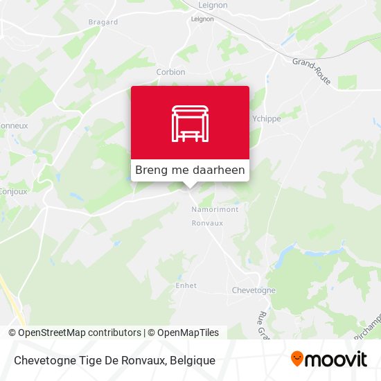 Chevetogne Tige De Ronvaux kaart