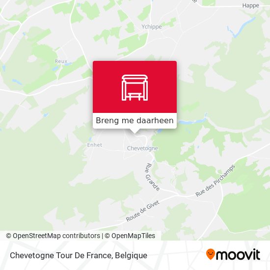 Chevetogne Tour De France kaart