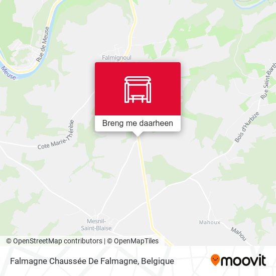 Falmagne Chaussée De Falmagne kaart