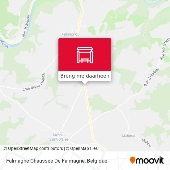 Falmagne Chaussée De Falmagne kaart