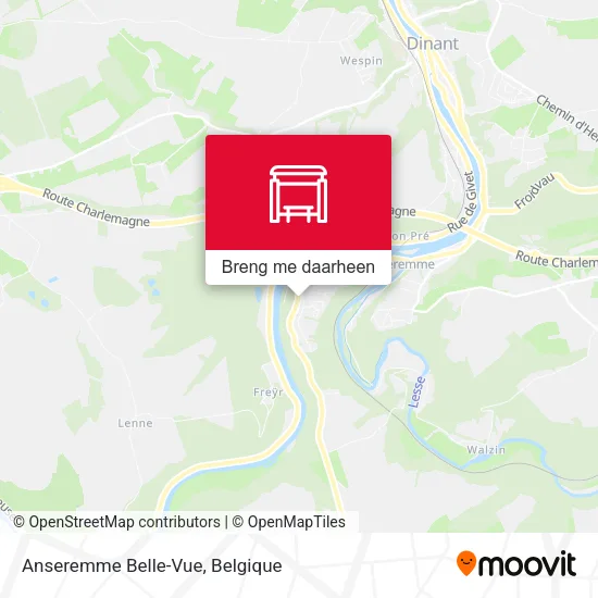 Anseremme Belle-Vue kaart