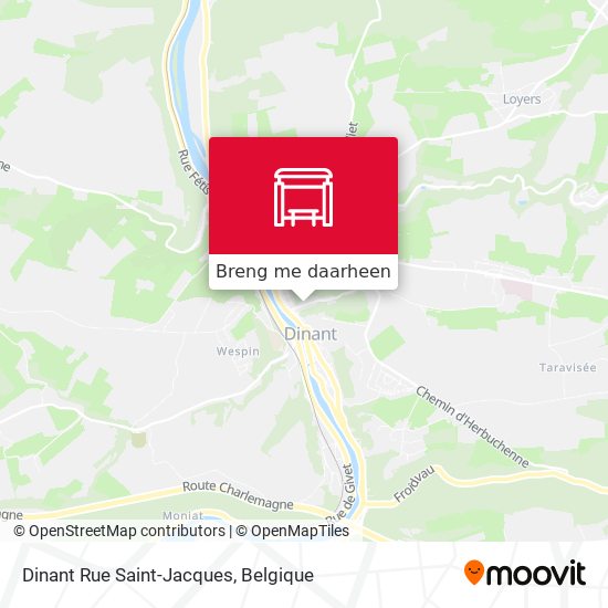 Dinant Rue Saint-Jacques kaart