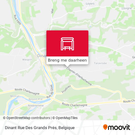 Dinant Rue Des Grands Prés kaart