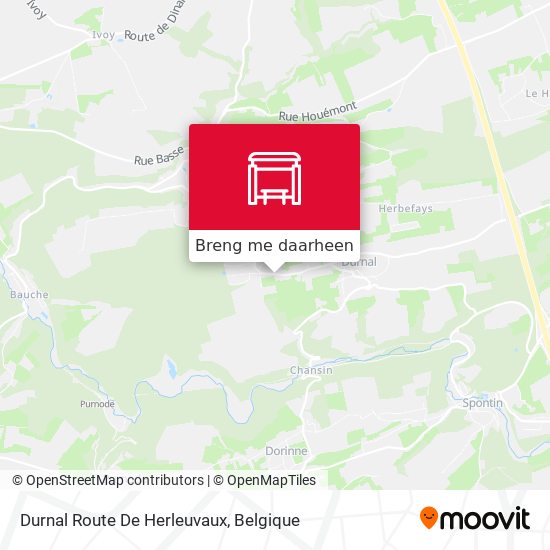 Durnal Route De Herleuvaux kaart