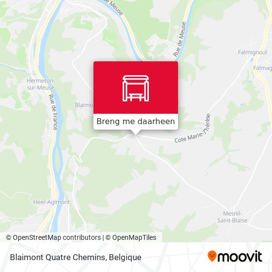 Blaimont Quatre Chemins kaart