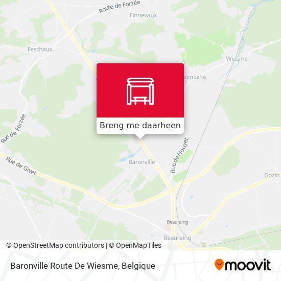 Baronville Route De Wiesme kaart