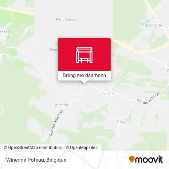 Winenne Poteau kaart