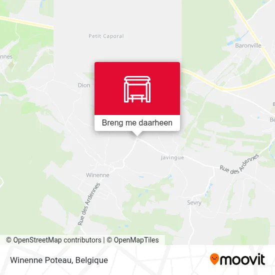 Winenne Poteau kaart