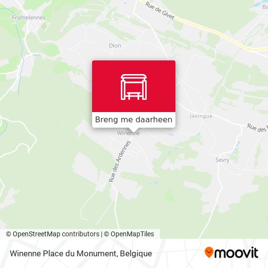 Winenne Place du Monument kaart