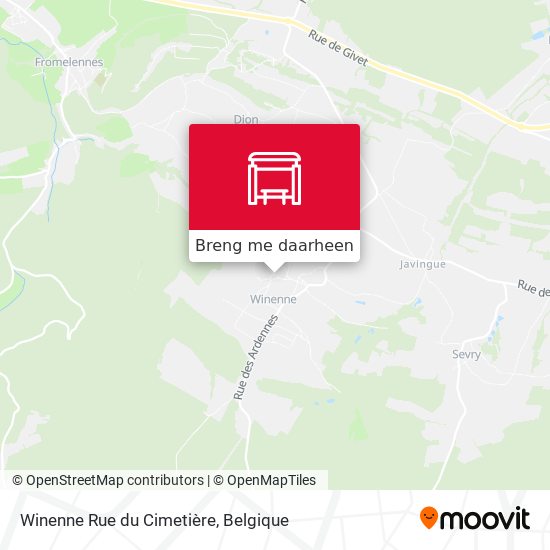 Winenne Rue du Cimetière kaart