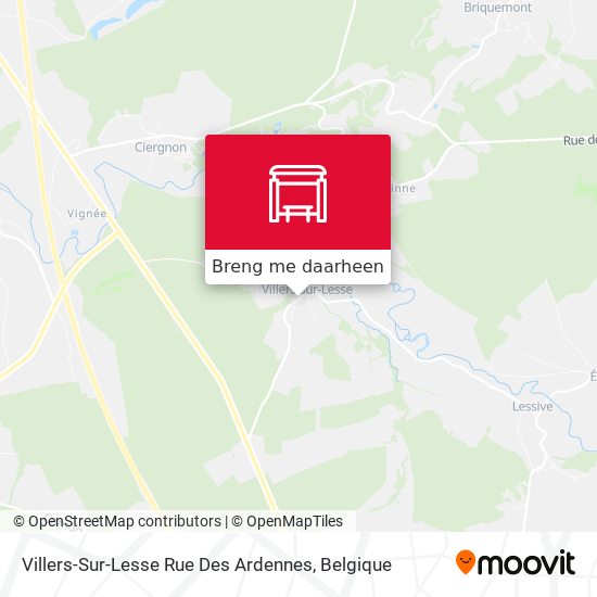 Villers-Sur-Lesse Rue Des Ardennes kaart