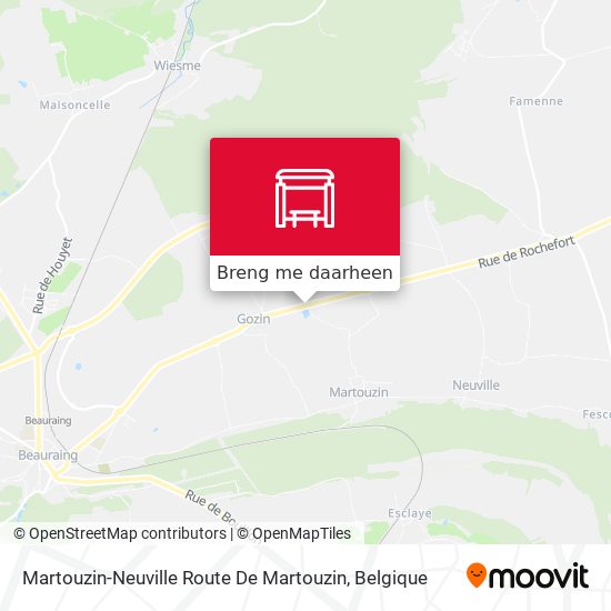 Martouzin-Neuville Route De Martouzin kaart