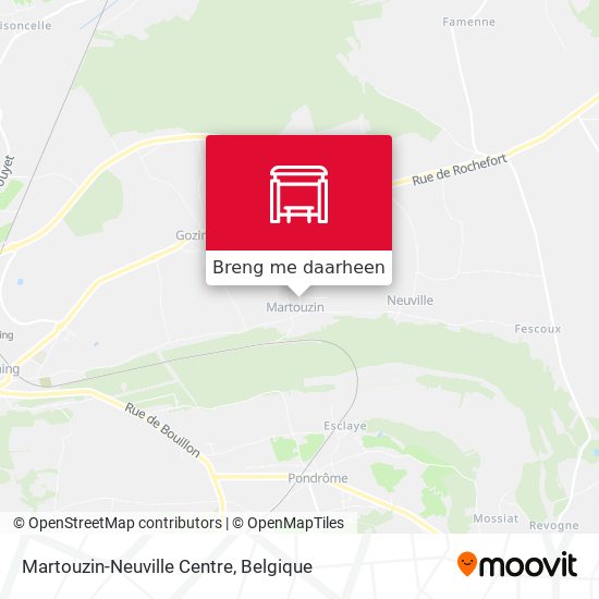 Martouzin-Neuville Centre kaart