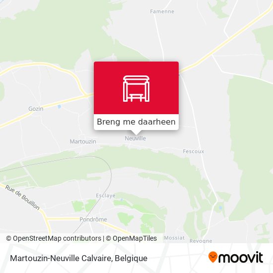 Martouzin-Neuville Calvaire kaart