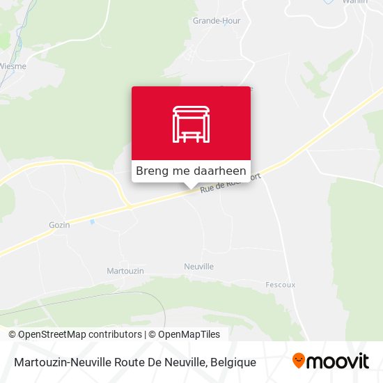 Martouzin-Neuville Route De Neuville kaart