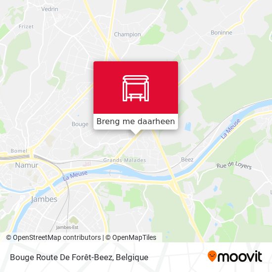 Bouge Route De Forêt-Beez kaart
