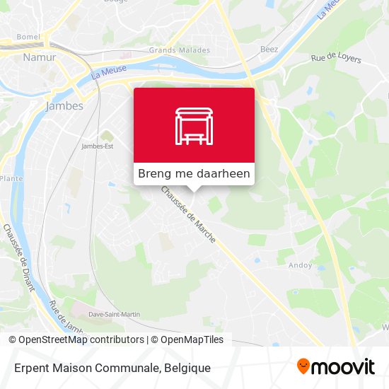 Erpent Maison Communale kaart
