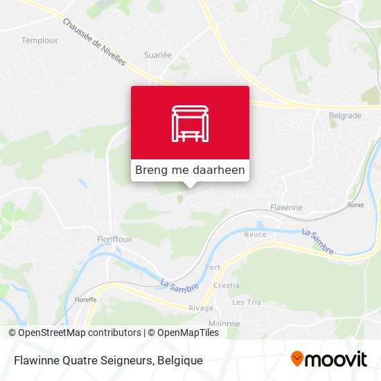 Flawinne Quatre Seigneurs kaart