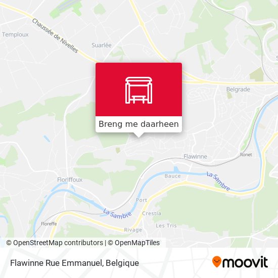 Flawinne Rue Emmanuel kaart