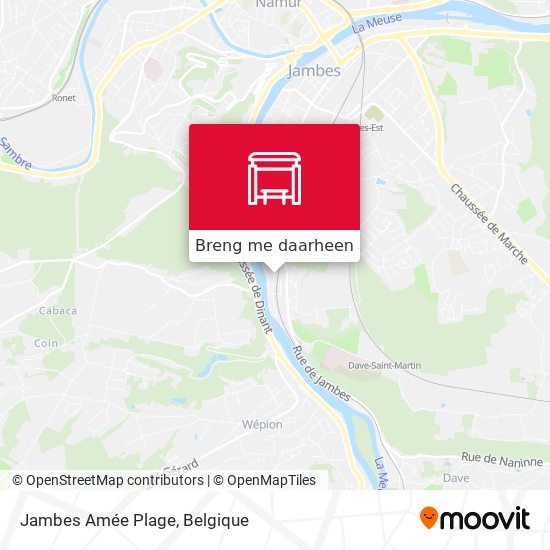 Jambes Amée Plage kaart