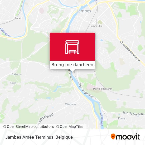 Jambes Amée Terminus kaart