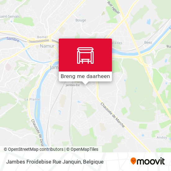 Jambes Froidebise Rue Janquin kaart