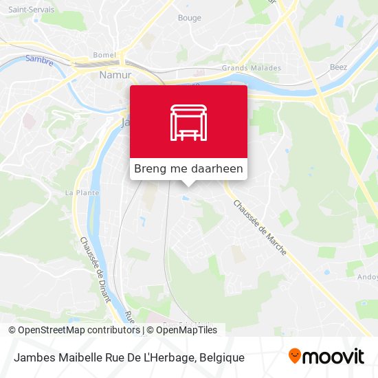 Jambes Maibelle Rue De L'Herbage kaart