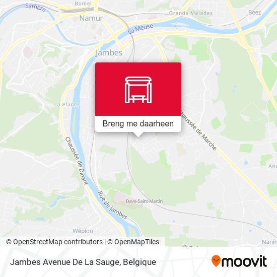 Jambes Avenue De La Sauge kaart
