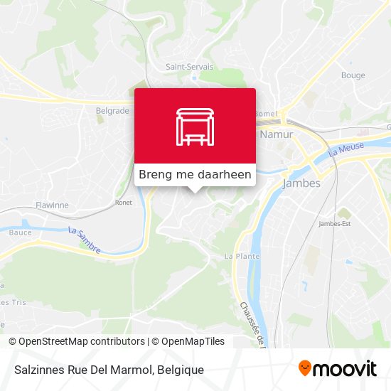Salzinnes Rue Del Marmol kaart