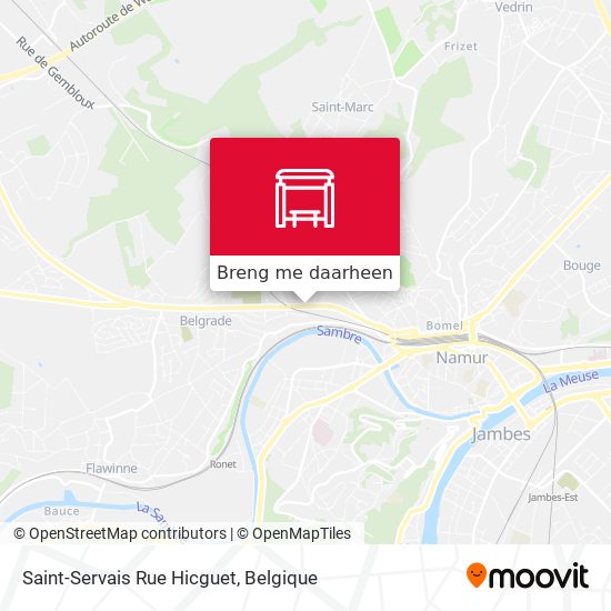 Saint-Servais Rue Hicguet kaart